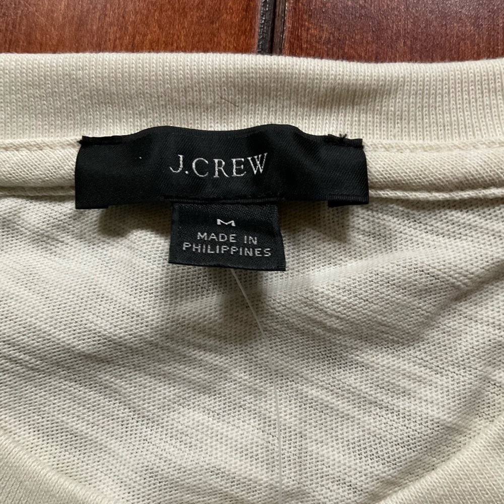 J Crew Women’s Short-Sleeve Henley Shirt in Off-White - Picture 4 of 4